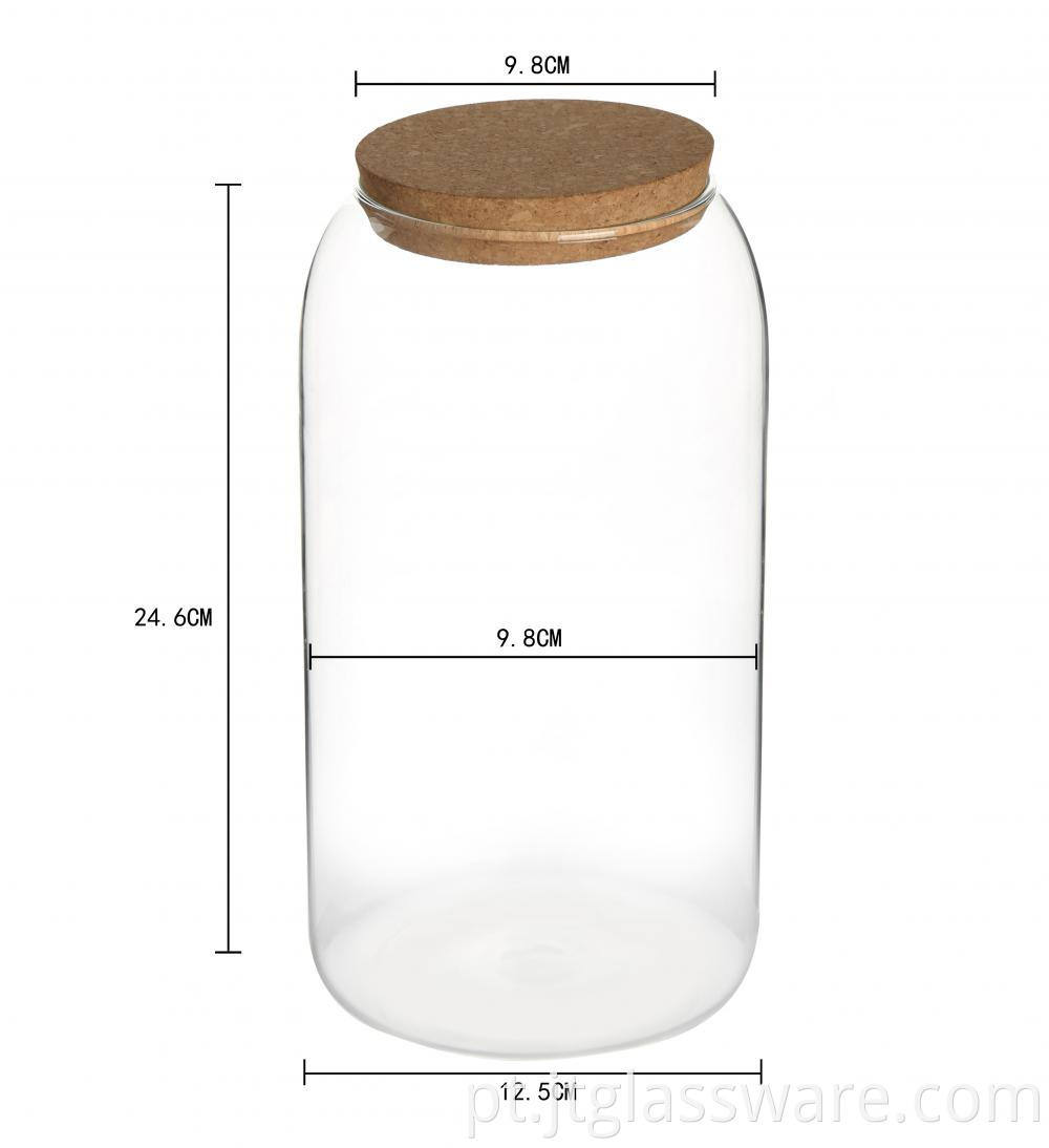Glass Storage Jar With Stainless Steel Lid